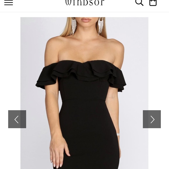 Double Ruffle Formal Dress - Picture 2 of 4